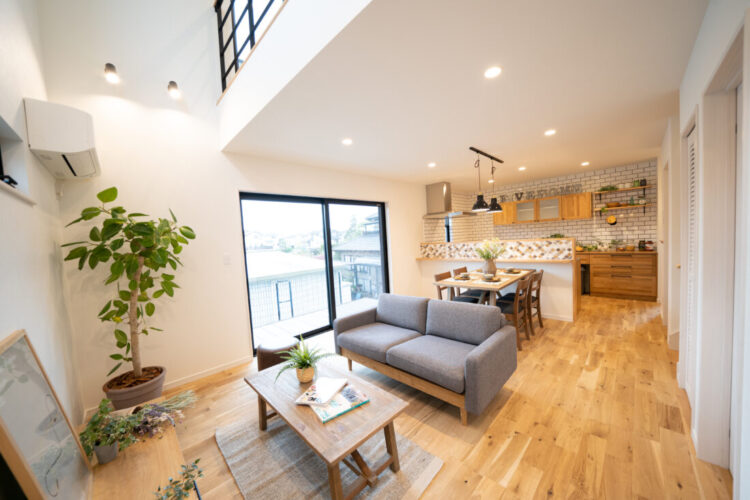 ナチュラルカフェ風の家ダイニング、リビング