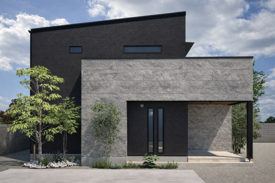 【富士宮市山宮NewModel 期間限定公開】ミニチュアホースと暮らすダークトーンの四角い家