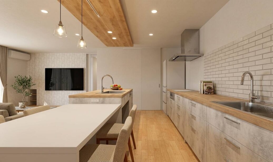 空間の主役になるグラフテクトのキッチン