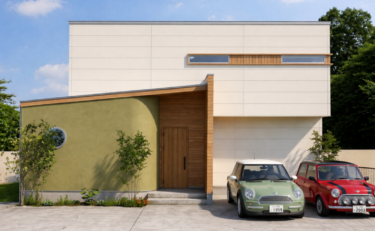 【富士宮市源道寺NewModel 期間限定公開】モスグリーンの塗り壁が映えるワンちゃんと暮らすお家